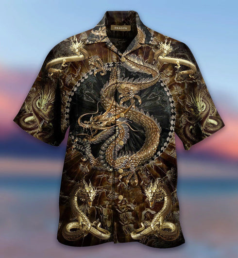 Golden Dragon Era Aloha Cool Design - Aloha Hawaiian Shirts For Men & For Women Couples - HAW1092