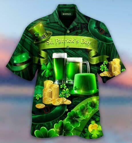 Happy St. Patrick's Day Green Beer Cool Design - Aloha Hawaiian Shirts For Men & For Women Couples - HAW1014