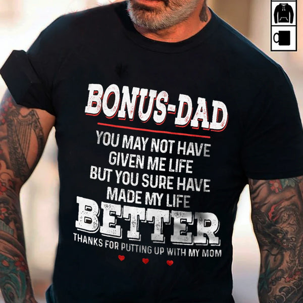 Father's Day Bonus Dad Cool Design Unisex T-shirt Apparel R1065