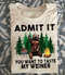Hiking Bear Admit It Cool Design Unisex T-shirt Apparel R1064