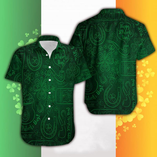 Happy St. Patrick's Day Cool Design - Aloha Hawaiian Shirts For Men & For Women Couples - HAW1013