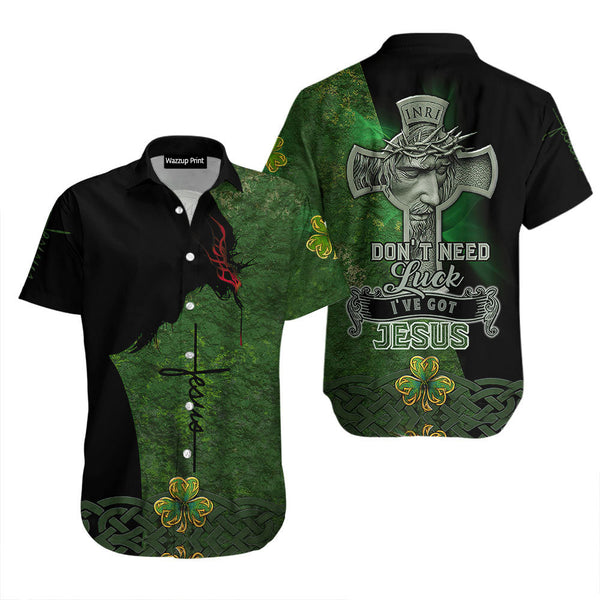 Irish St. Patrick's Day Jesus Aloha Hawaiian Shirts For Men & For Women - HAW1539