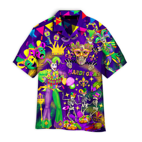 Happy Mardi Gras Cool Design - Aloha Hawaiian Shirts For Men & For Women Couples