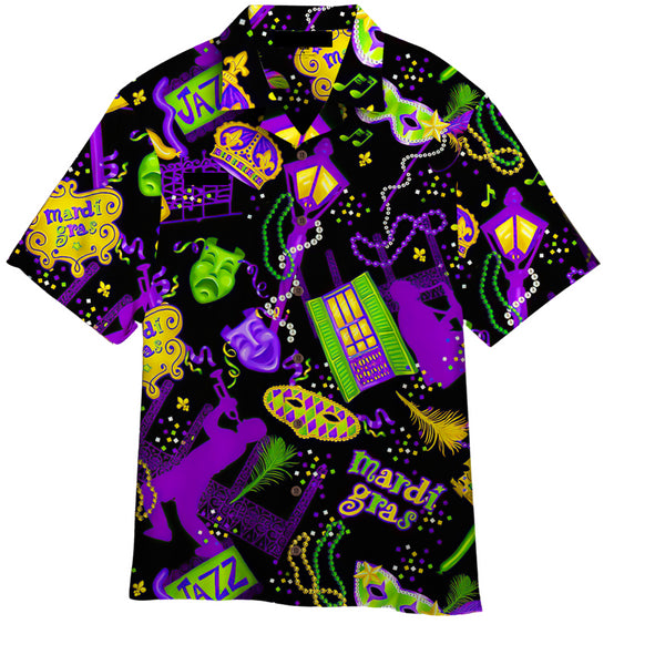 Happy Mardi Gras Carnival Cool Design - Aloha Hawaiian Shirts For Men & For Women Couples