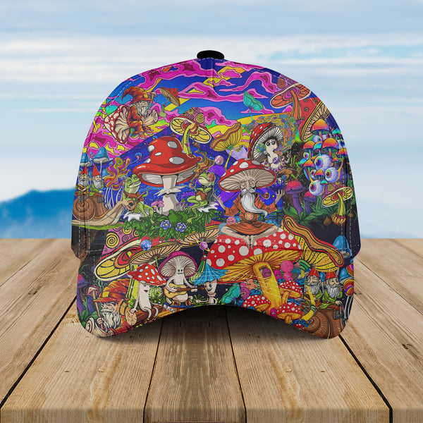 Hippie Mushroom Baseball Custom All Over Print Cap 3D Print C1000