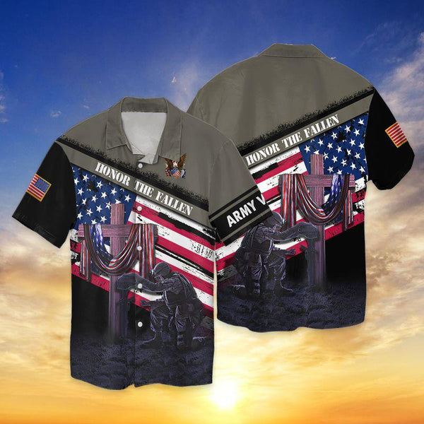 Memorial Day Honor The Fallen Veteran Cool Design - Aloha Hawaiian Shirts For Men & For Women Couples - HAW1202