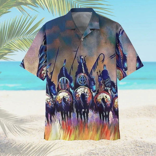 Colorful Horses Cool Design - Aloha Hawaiian Shirts For Men & For Women Couples - HAW1205