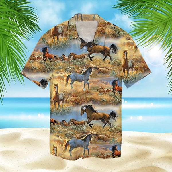 Beautiful Horse Cool Design - Aloha Hawaiian Shirts For Men & For Women Couples - HAW1220