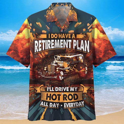 Hot Rod Retirement Plan - Aloha Hawaiian Shirts For Men & For Women Couples - HAW1333