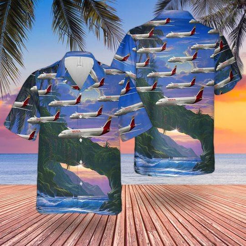 Beautiful Iberia Airbus Custom Cool Design - Aloha Hawaiian Shirts For Men & For Women Couples - HAW1164