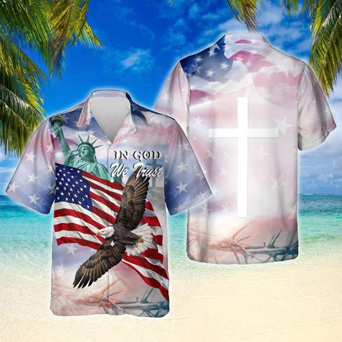 American In God We Trust Cool Design - Aloha Hawaiian Shirts For Men & For Women Couples - HAW1170
