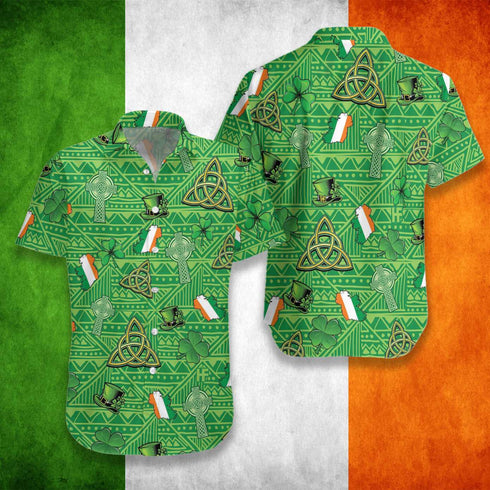 Irish People Proud Happy St. Patrick's Day Cool Design - Aloha Hawaiian Shirts For Men & For Women Couples - HAW1022