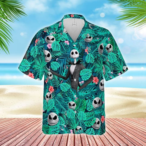 Halloween Nightmare Before Christmas - Aloha Hawaiian Shirts For Men & For Women Couples - HAW1452