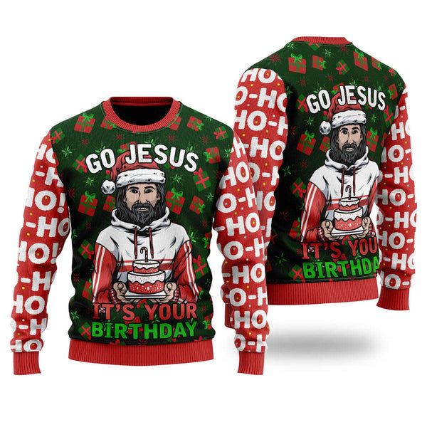 Jesus It's Your Birthday Merry Christmas Ugly Christmas Sweater Gift For Men & Women Adult - Christmas Gifts