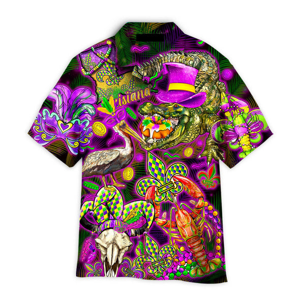 Mardi Gras Louisiana Cool Design - Aloha Hawaiian Shirts For Men & For Women Couples