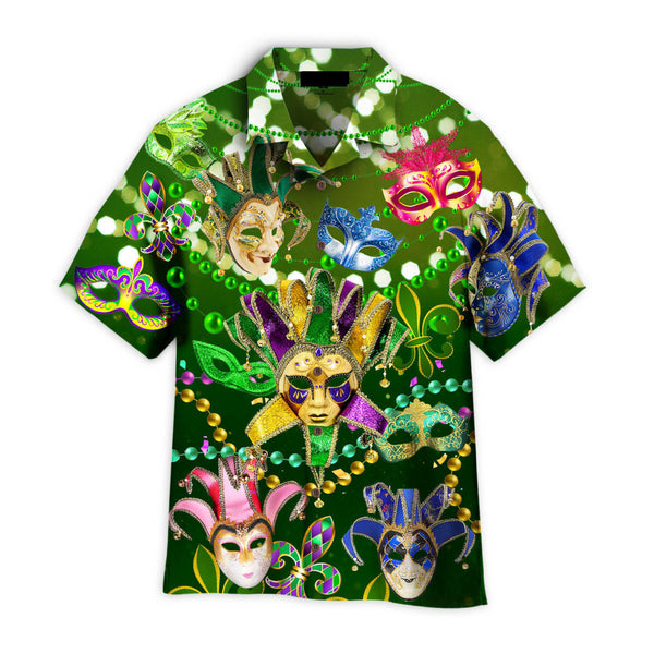 Mardi Gras Masks Carnival Cool Design - Aloha Hawaiian Shirts For Men & For Women Couples