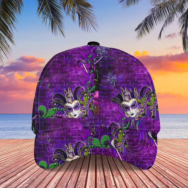 Beautiful Mardi Grass Cool Design Baseball Custom All Over Print Cap 3D Print Cap C1010