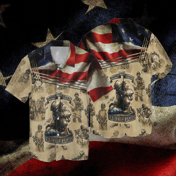 Independence Day Honoring Our Heroes - Aloha Hawaiian Shirts For Men