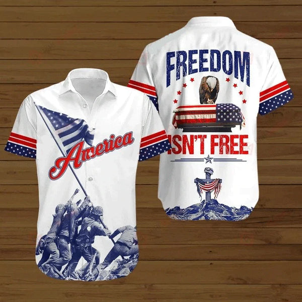 Freedom Isn’t Free Cool Design - Aloha Hawaiian Shirts For Men