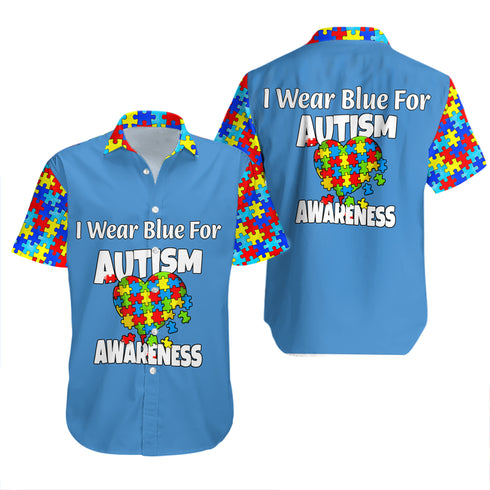 Autism Awareness Cool Design - Aloha Hawaiian Shirts For Men & For Women Couples - HAW1033