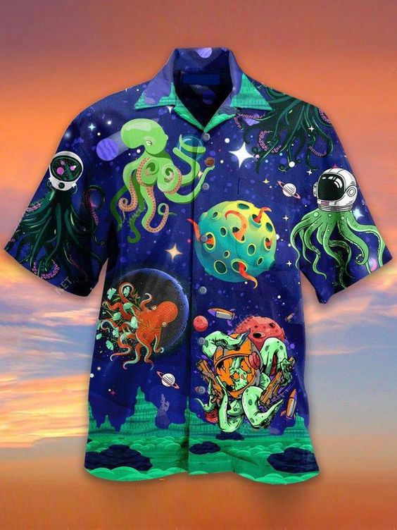 Colorful Octopus - Aloha Hawaiian Shirts For Men & For Women Couples - HAW1344