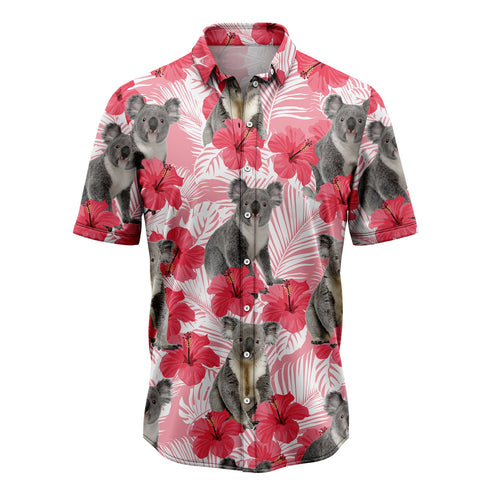 Koala Tropical Flowers Hibiscus Aloha Hawaiian Shirts For Men & For Women - HAW1536