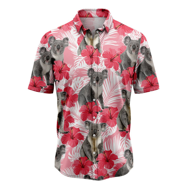 Koala Tropical Flowers Hibiscus Aloha Hawaiian Shirts For Men & For Women - HAW1536