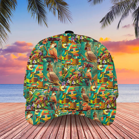 Colorful Parrot Cool Design Baseball Custom All Over Print Cap 3D Print Cap C1012