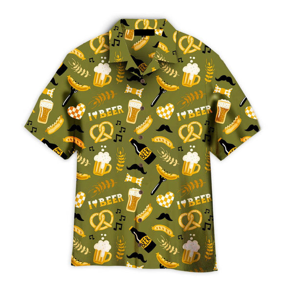 Pretzel And Oktoberfest Funny Pattern - Cool Hawaiian Shirts For Men & For Women Couples - Happy Beer Day