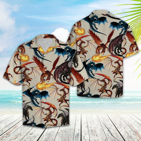 Awesome Dragon Aloha Cool Design - Aloha Hawaiian Shirts For Men & For Women Couples - HAW1089