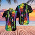 Colorful Rainbow Guitar Job Design - Aloha Hawaiian Shirts For Men & For Women Couples - HAW1366