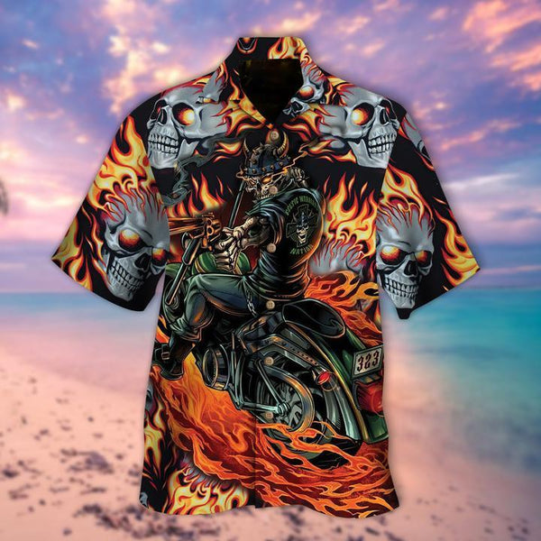 Halloween Skull Rider - Aloha Hawaiian Shirts For Men & For Women Couples - HAW1449