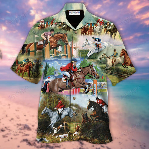 Riding Horse Cool Design - Aloha Hawaiian Shirts For Men & For Women Couples - HAW1217