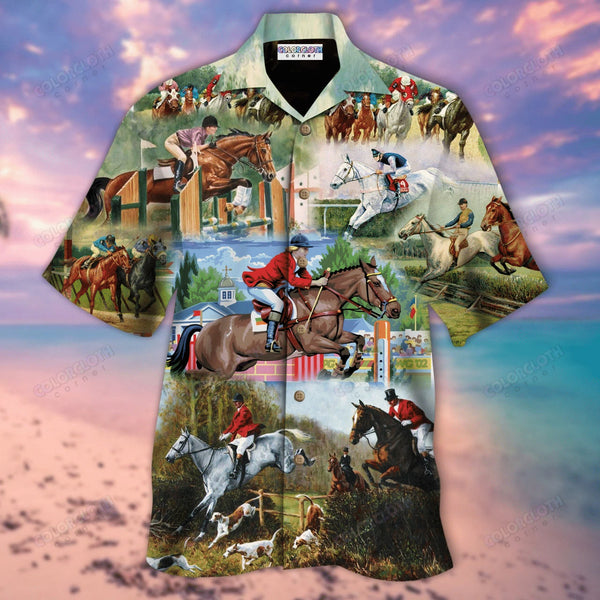 Riding Horse Cool Design - Aloha Hawaiian Shirts For Men & For Women Couples - HAW1217