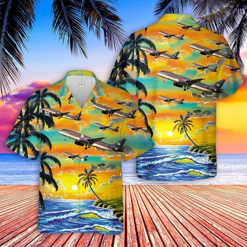 Royal Jordanian Airbus A321-211 Cool Design - Aloha Hawaiian Shirts For Men & For Women Couples - HAW1130