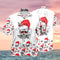 Merry Christmas Santa Skull Cool Design Hawaiian Shirts For Men & For Women Couples - HAW1506