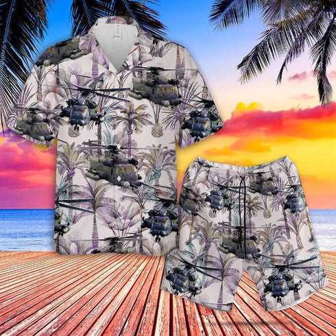 Sikorsky Airplane Cool Design Hawaiian Shirt Set For Men - HS1014