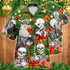 Halloween Skeleton Skull & Cat - Aloha Hawaiian Shirts For Men & For Women Couples - HAW1455