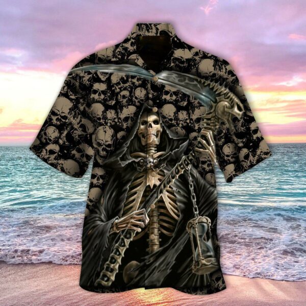 Halloween Black Skull - Aloha Hawaiian Shirts For Men & For Women Couples - HAW1438