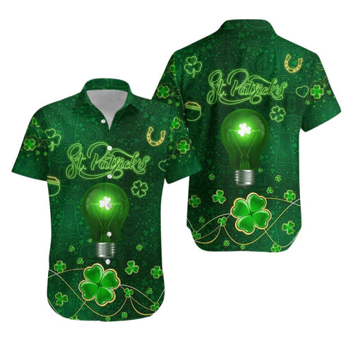 St. Patrick's Day Shamrock Clover And Light - Aloha Hawaiian Shirts For Men & For Women Couples - St. Patrick's Day Gifts