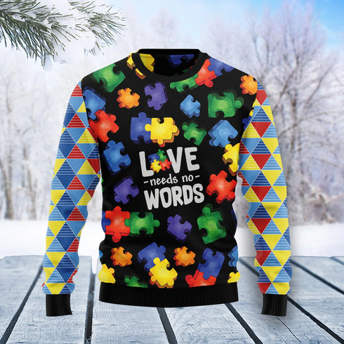 Autism Love Funny Ugly Christmas Sweater For Men & Women Adult - Christmas Gifts