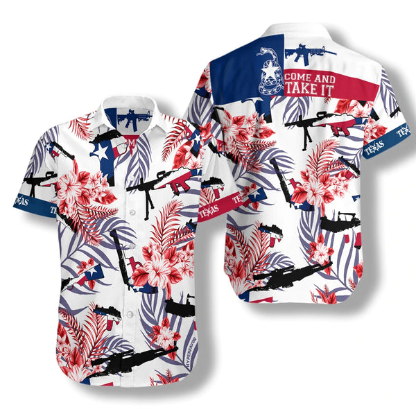 Come And Take It Texas Proud Cool Design - Aloha Hawaiian Shirts For Men & For Women Couples - HAW1039