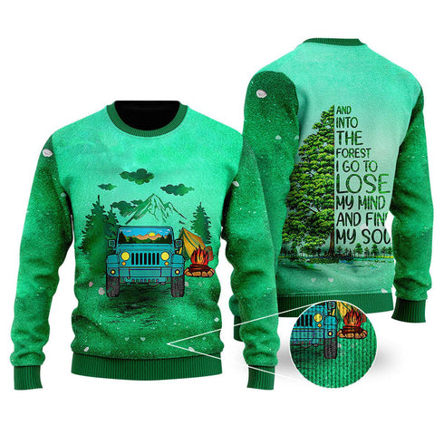 Travelling Into The Forest Ugly Christmas Sweater Gift For Men & Women Adult - Christmas Gifts