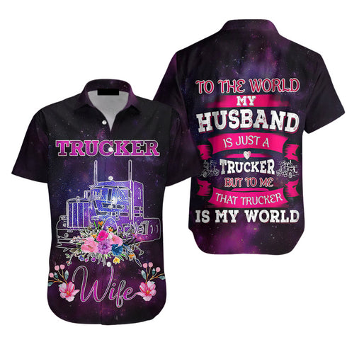 Gifts for Mom Trucker Wife Hawaiian Shirt - Cool Aloha Hawaiian Shirts For Women - Mother's Day