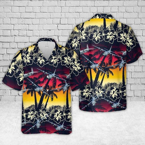 US Air Force Lockheed AC Cool Design - Aloha Hawaiian Shirts For Men & For Women Couples - HAW1248