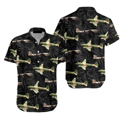Black US Air Force Hawaiian Shirt - Cool Design - Aloha Hawaiian Shirts For Men - Veteran's Day