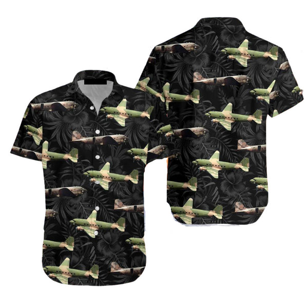 Black US Air Force Hawaiian Shirt - Cool Design - Aloha Hawaiian Shirts For Men - Veteran's Day