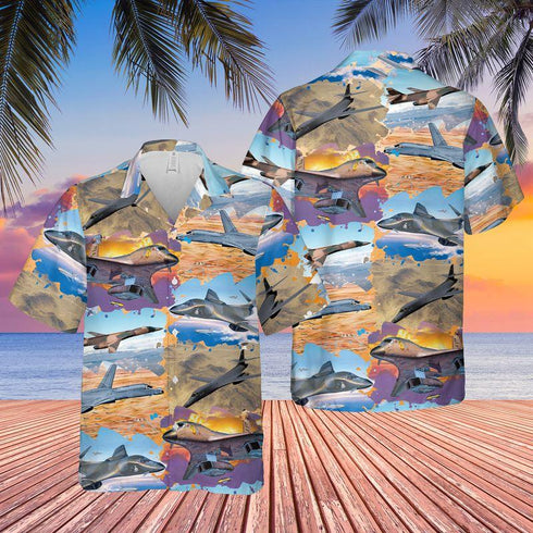 US Air Force Rockwell B-1 Lancer Cool Design - Aloha Hawaiian Shirts For Men & For Women Couples - HAW1256