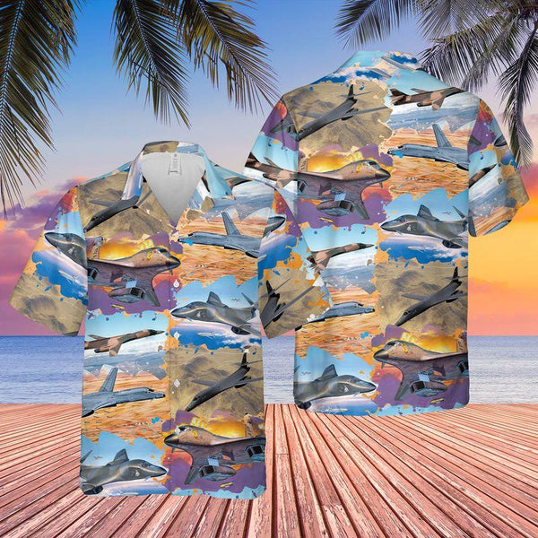 US Air Force Rockwell B-1 Lancer Cool Design - Aloha Hawaiian Shirts For Men & For Women Couples - HAW1256