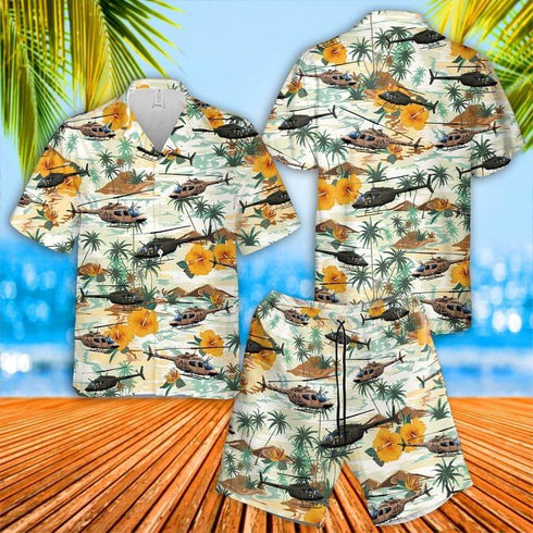 US Army Bell OH-58A Kiowa Cool Design Hawaiian Shirt Set For Men - HS1006